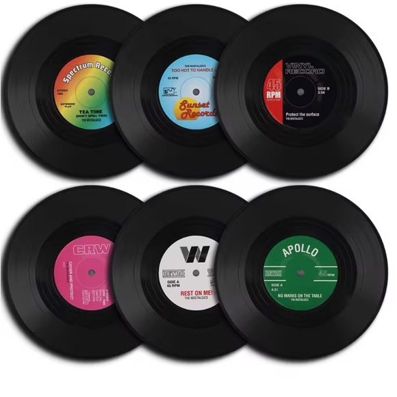 🎶Vinyl Record Coasters Set🎶 - Picture 2 of 3